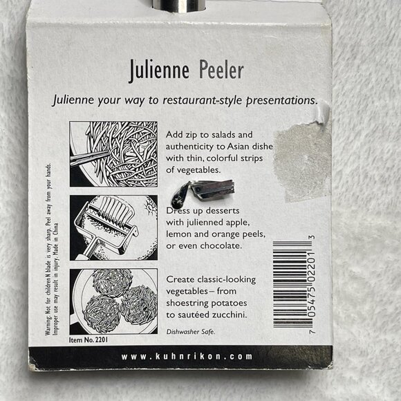 KUHN RIKON Stainless Steel 7" Julienne Peeler w/ Guard Switzerland NEW - Picture 4 of 4